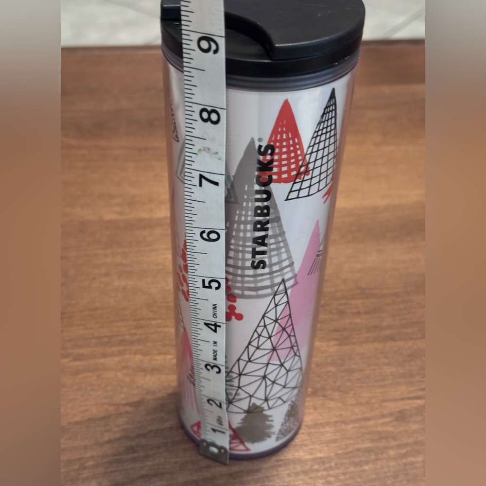 Starbucks 2017 Holiday Christmas Trees Travel Tumbler with Lid 16 oz - Picture 3 of 8